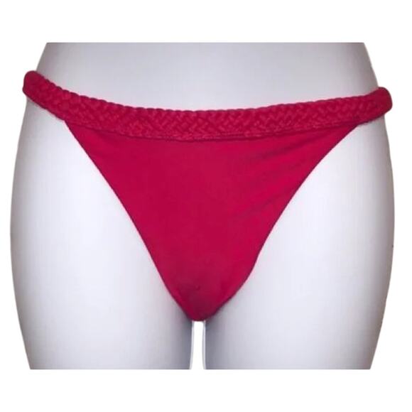 Cami and Jax Women's Bikini Bottom Hot Pink Braided  Size Large NWOT - Picture 1 of 4